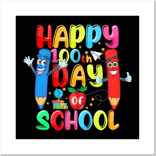 Happy 100Th Day Of School Student Teacher Women Kids Posters and Art